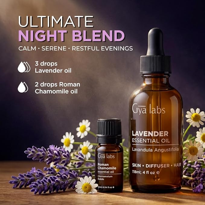 100% Pure Lavender Essential Oil - 4 Fl Oz - Lavender Oil for Hair, Skin, Diffuser, Aromatherapy & DIY Candle Making Scent