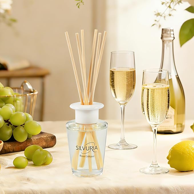 Reed Diffuser Set,100ml Fresh Linen Scented Oil with 6 Reed Sticks for Home,Office & Bathroom,Long-Lasting Fragrance for Families,Professionals & Pet-Friendly Spaces