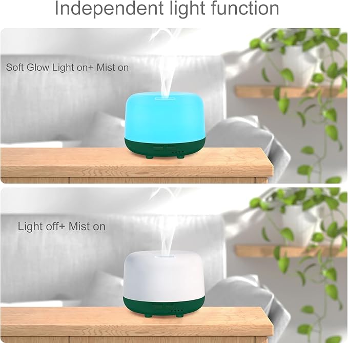 Marchred 300ML Aromatherapy Diffuser for Home, Quiet Diffuser for Essential Oils with Remote Control, 7 LED Color Changing Light, Scent Cool Mist Air Humidifier