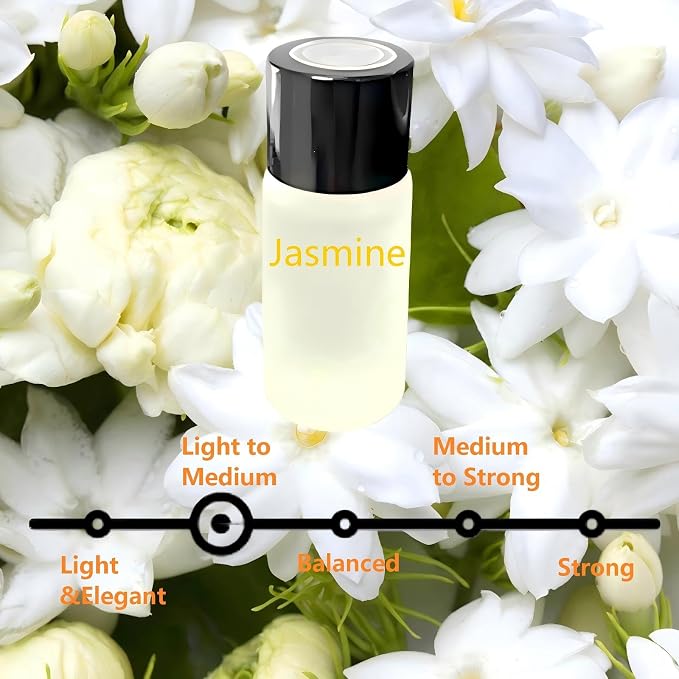 Car Air Freshener Refills – Set of 6 (10 ml each), Refreshing and Pleasant Scent, Universal Fit for Air Vent Smart Car Fresheners (Jasmine)