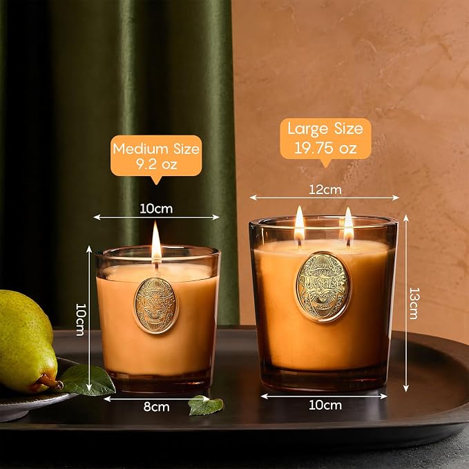M&SENSE Natural Soy Candle | Hot Cocoa & Brown | 9.2 oz, 50H Burn Time | Luxury Scented Candle for Relaxation, Gifting, Home Décor | Ideal for Bedroom, Office, Party Ambiance