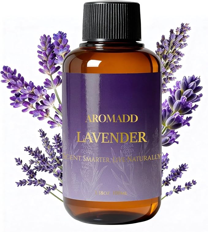 Aromadd Lavender Diffuser Oil Inspired by Classic Botanical Gardens, Premium Fragrance Oils for Waterless Diffuser, Classic Botanical Lavender Scent, Long-Lasting Home Fragrance - 3.38 fl oz (100 mL)