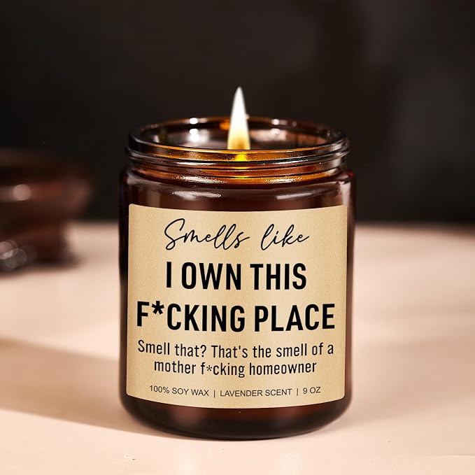 Younift Funny Scented Candle, House Warming Gifts New Home, Housewarming Gifts for Women, Men, Couple, New Homeowner - First Apartment Essentials - Closing Presents for Home Buyers - 9 oz