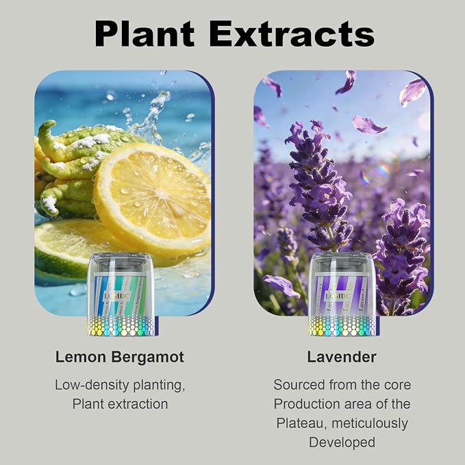Waterless Essential Oil Diffuser, Portable Car Diffuser Battery Powered, Mini Scent Air Machine, Includes 2 Scent Replacement Pack, Suitable for Home, Hotel Room, Car, Office, Camping, etc.Y12B