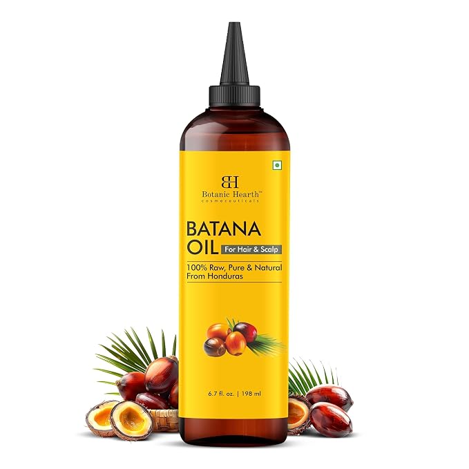 Botanic Hearth Batana Oil for Hair Growth & Hair Treatment Oils 6.7 Fl Oz | Dr Sebi Inspired, 100% Raw & Pure Batana Oil | Scalp & Hair Treatment for Thickness & Strength | All Hair Types