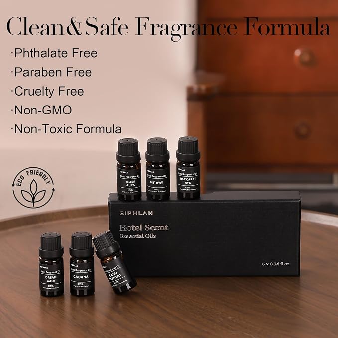 Hotel Collection Diffuser Oil Set – Aromatherapy Essential Oils for Diffusers– Luxury Hotel-Inspired Scent for Home & Office