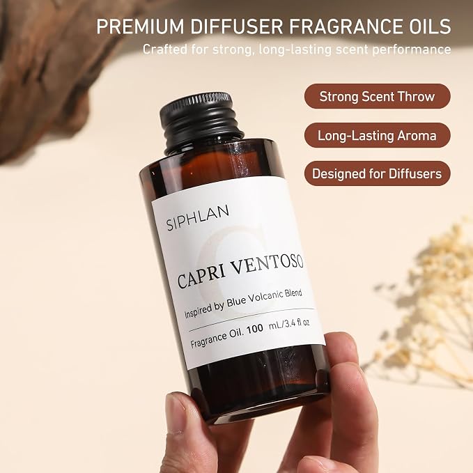 Capri VENTOSO Hotel Collection Diffuser Oil – 100mL Luxury Aromatherapy Essential Oil for Diffusers & Waterless Diffusers – Premium Fragrance for Home & Office