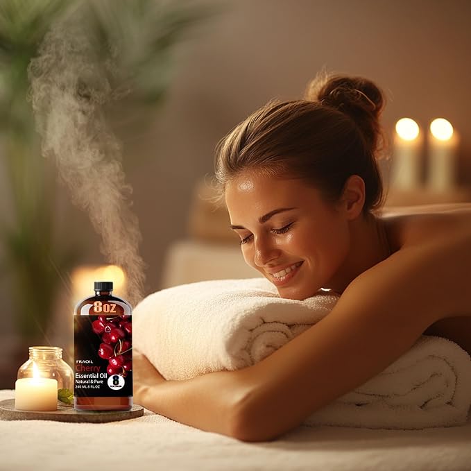 Cherry Essential Oil, Cherry Oil 8 Fl Oz 240ML for Diffuser Humidifier Yoga Cleaning DIY Candle Soap Making Perfume Gift for Women Essential Oils FRAOIL (Cherry 8 Fl Oz (Pack of 1))