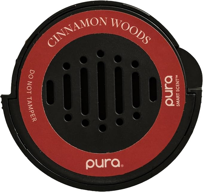 Pura Car Scent Refill - Fragrance for Pura Car Diffuser - Clean & Safe Luxury Diffuser Scent - Long-Lasting Fragrance for 30 Days of Aroma - Cinnamon Woods