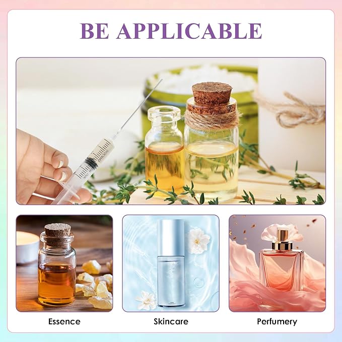 4 Pack-5ml Plastic Perfume Syringe Extracto Decanter Kit with Blunt Stainless Needle Tip, Suitable for Perfume、Ink、Pen、Printer Filling, Refillable Liquid Dispensing and Measuring.