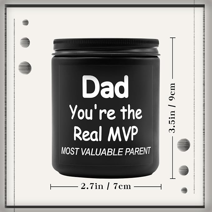 Lihome Gifts for Dad from Daughter Son - Funny Fathers Day & Birthday &Thanksgiving & Christmas Gifts, Smoke d Vanilla Scented Candle (7OZ)
