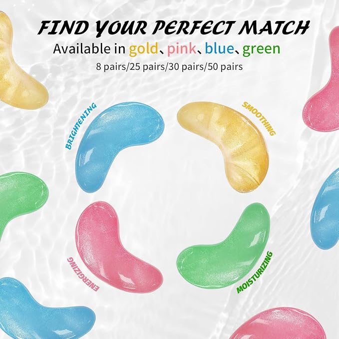 Maskiss Under Eye Patches (25 Pairs), Hyaluronic Acid Eye Masks for Dark Circles Puffy Eyes Undereye Bags, Collagen Eye Patches for Wrinkles and Hydrate, Skin Care Gift for Her