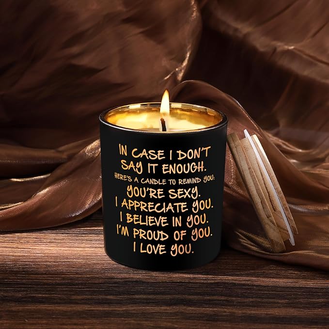 BFJLIFE Candles Gifts for Him Men Romantic Unique Fathers Day Christmas Anniversary Birthday Gifts for Husband Boyfriend Him Men Stocking Stuffers Novelty Lavender Scented Soy Candle