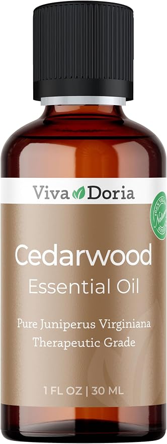 Viva Doria Cedarwood Essential Oil, 100% Pure, Natural Cedarwood Essential Oil, Undiluted, for Aromatherapy | Therapeutic Grade, 30 mL (1 Fluid Ounce)
