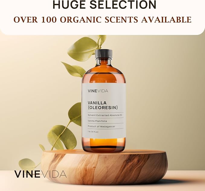 VINEVIDA [16oz] Vanilla Oleoresin Essential Oil - Bulk Essential Oil for Soap Making and Candle Making