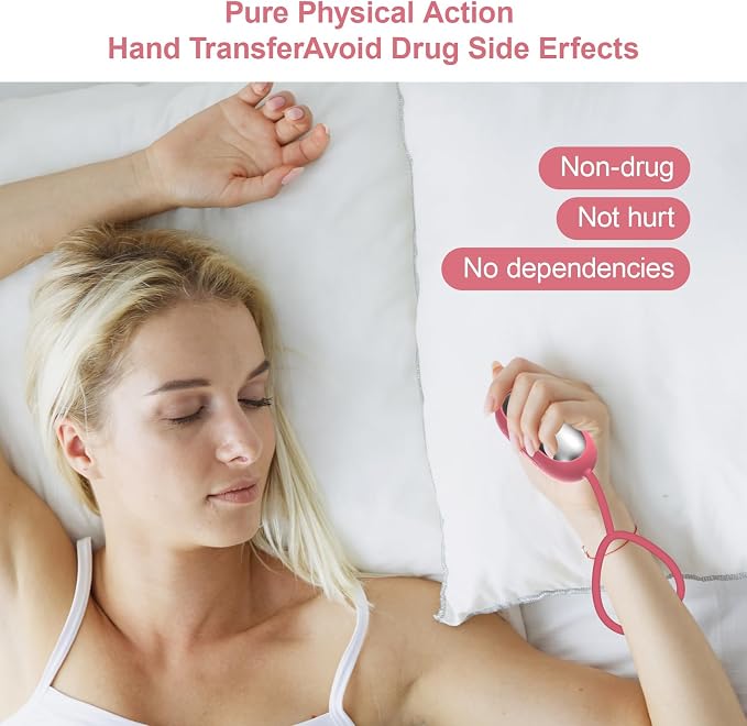 Handheld Relaxation Device – Dual-Mode Gentle Pulse Wellness Tool for Adults & Kids, Portable Sleep Device, Supports Calm Focus & Better Rest, USB-C Rechargeable (Pink)