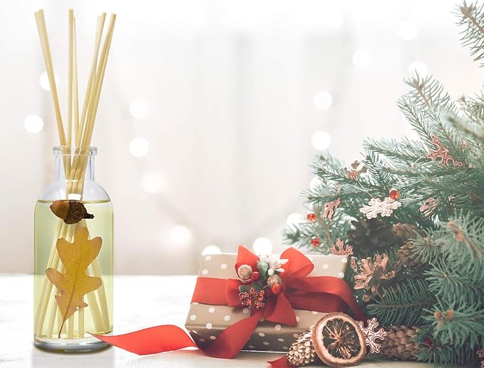 Urban Naturals Spiced Chestnut Reed Diffuser Sticks and Oil Set – Comforting Autumn Scent of Chestnuts, Cinnamon, Clove and Cedar Wood with Real Acorns and Fall Leaves – 3.75 Ounces – Made in the USA