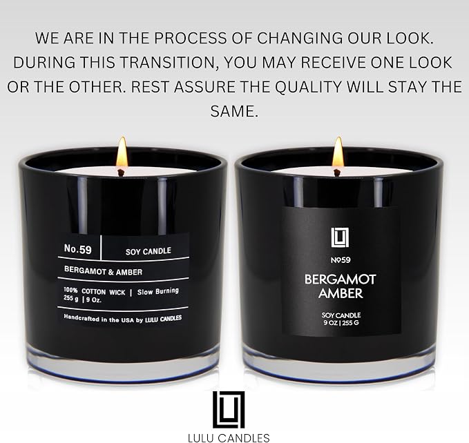 Lulu Candles | Nag Champa - Indian Incense | Highly Scented Premium Candles in Giftable Box for Home and Office | Vegan Soy Blend Jar Candle with 100% Cotton Wick | Slow Burning & Long Lasting (9 Oz.)