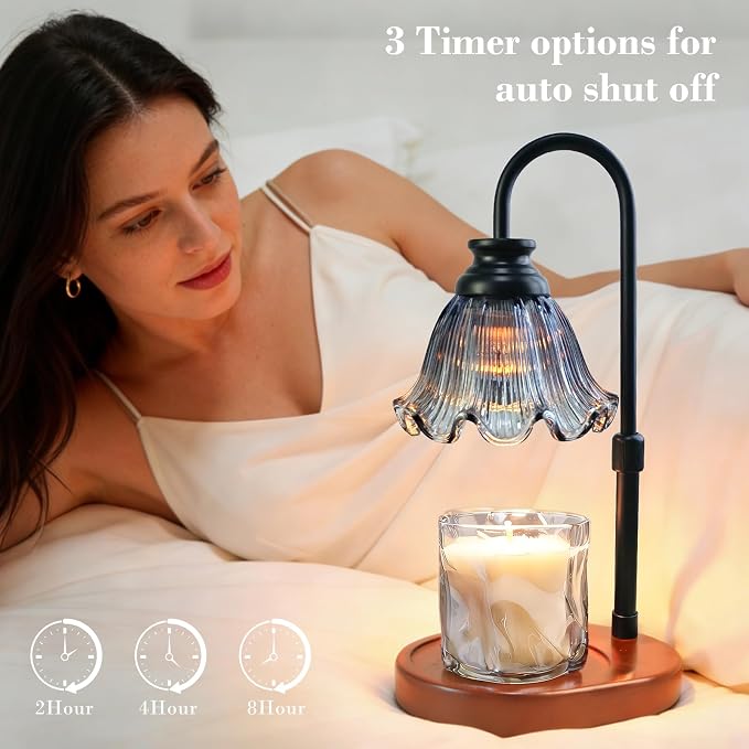 Candle Warmer Lamp with Timer, Christmas Decorations Indoor, Birthday Gifts for Women Mom, Warming Gifts for Office, Dorm, Apartment & New Home Decor