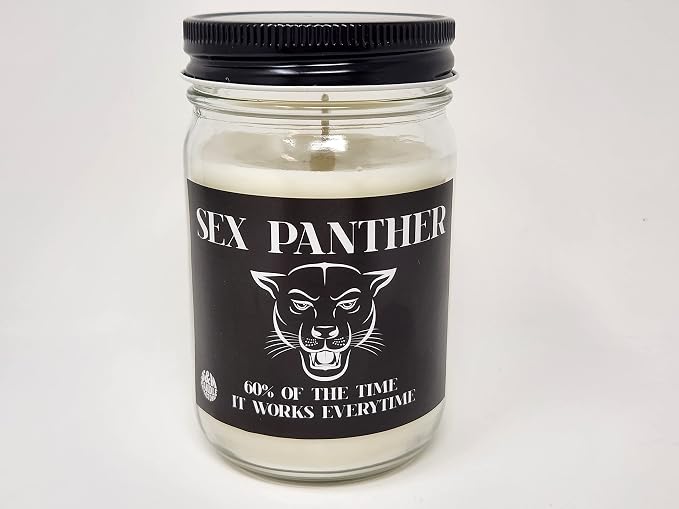 Sex Panther Candle ~ All Natural Natural Premium Soy Candles ~ Anchorman ~ Cologne Scented Funny Candle 12oz Jars (Sex Panther)