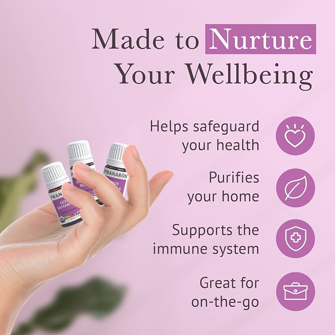 Pranarom - S.O.S. Wellness Blend Essential Oil Kit (3-Pack of 5ml) - Includes Good Samaritan & Sinus Formula - 100% Pure Essential Oil | USDA and ECOCERT Certified Organic