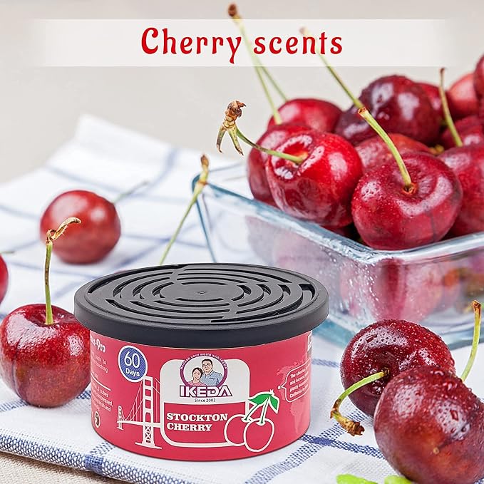 Car Air Freshener: Stockton Cherry Scent | Car Scents | Odor Eliminator Essential | Long-Lasting | Strong Fragrance | For Home Closet | 1.5 Oz | Pack of 4…