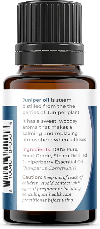 Viva Doria Juniper Essential Oil, 100% Pure, Natural Essential Oil, Undiluted, for Aromatherapy | Food Grade, 15 mL (0.5 Fluid Ounce)