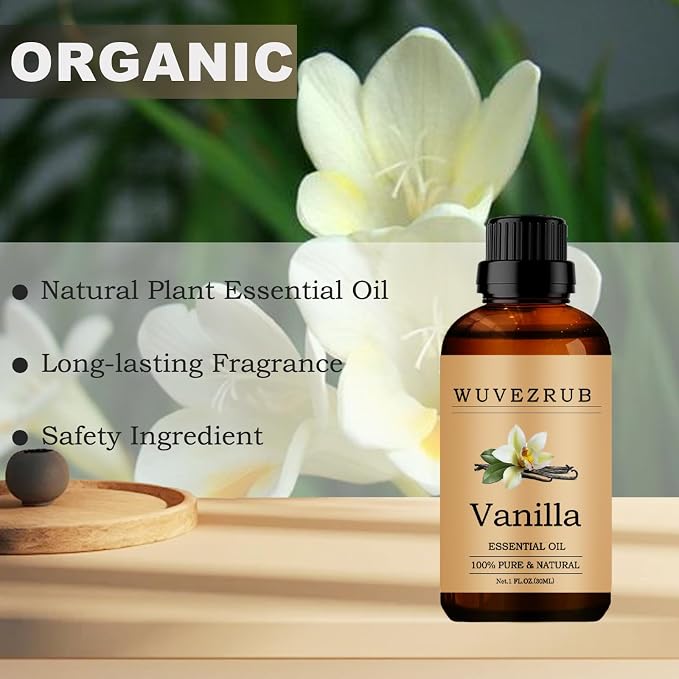Vanilla Essential Oils, 30ML Pure and Natural Essential Oil for Aromatherapy Diffuser - Vanilla /1 Fl Oz