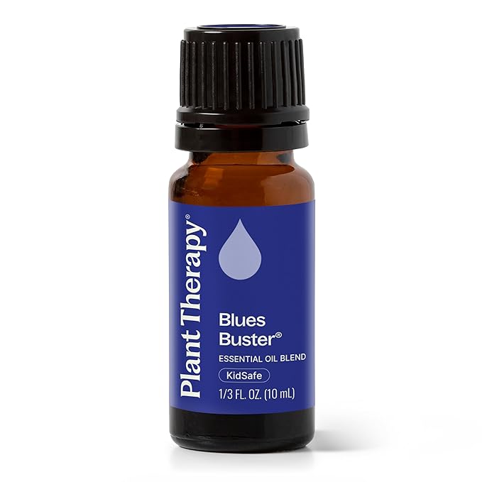 Plant Therapy Blues Buster Essential Oil Blend 10 mL (1/3 oz) 100% Pure, Undiluted, Mood Boosting, Stress Relief, Aromatherapy