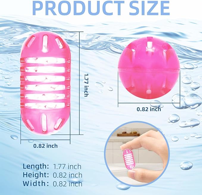 15 Pack Universal Humidifier Cleaner, Demineralization Cartridge for Humidifier Compatible with All Humidifiers and Fish Tanks Cleaning Ball, Purifies Water, Reduce Scale and White Dust, Pink