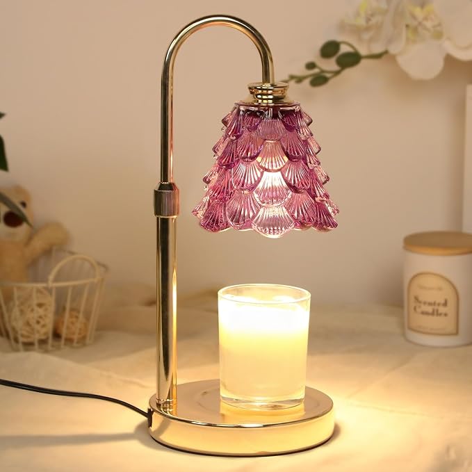 GEEZO Fragrance Candle Warmer Lamp，Electric Candle Warmer with Timer & Dimmer，Mom Christmas Birthday Gifts for Women, House Warming Gifts New Home Bedroom Decor