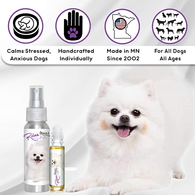 The Blissful Dog Pomeranian Relax Roll-ON Aromatherapy for Dogs - Anxiety Relief for Dogs