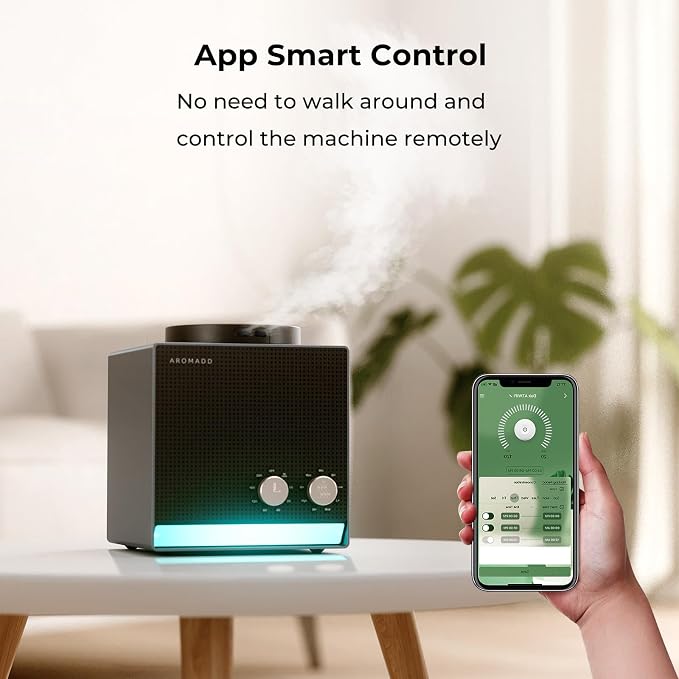 Aromadd Smart Aroma Scent Waterless Essential Oil Diffuser, Cold Air Tech Scent Air Machine for 1500 Sq Ft, 200ml Hotel Collection Diffuser for Home & Office