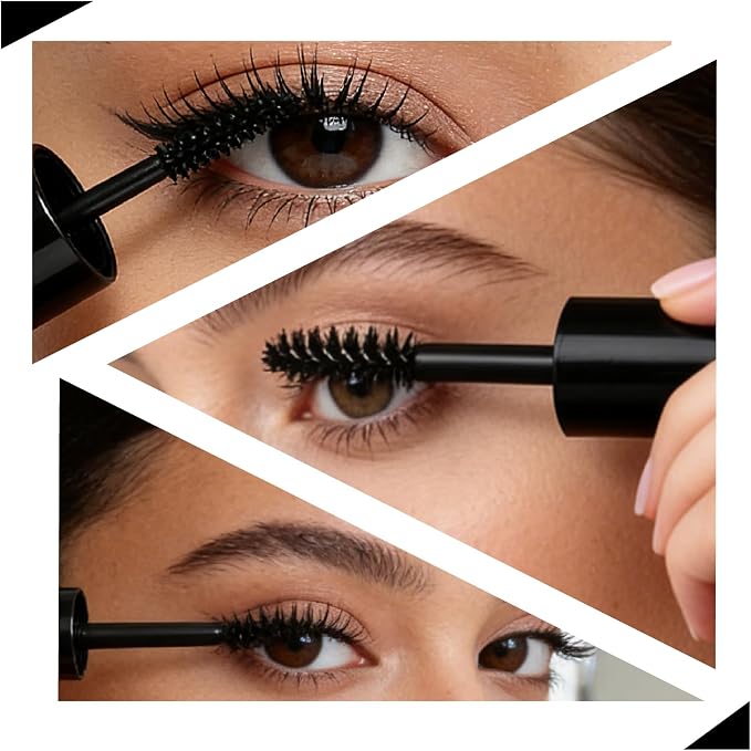 Chedin 30Pcs Empty Mascara Tube and Wand,3ml Mini Eyelash Cream Bottles with Brush Inserts,Small Sample Size Eyelash Care Packing Tube Container for Castor Oil,Home and Travel (Black)