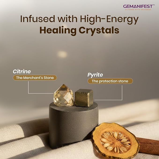 Angel Number 888 Manifestation Candle Crystal Infused Soy Wax with Citrine and Pyrite Pumpkin Spice Scented Spiritual Gift for Abundance and Energy Alignment