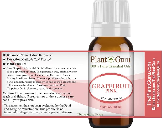 Citrus Essential Oil Set 6-10 ml 100% Pure Therapeutic Grade Cold Pressed from Peels of Sweet Orange, Lime, Pink Grapefruit, Lemon, Tangerine and Citrus Blast Blend Great for Aromatherapy Diffuser