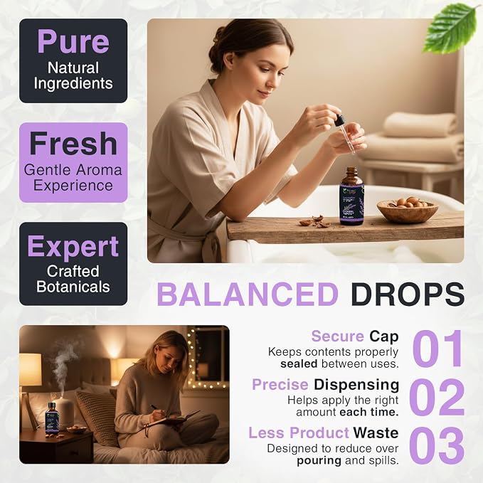 Lavender Essential Oil - Pure Aromatherapy Oil for Diffusers, Hair Growth, Skin, Scalp Care, Massage | Refreshing Hair Oil for Women & Men | Natural Essential Oil for Diffuser | 4 Fl Oz (120 mL)