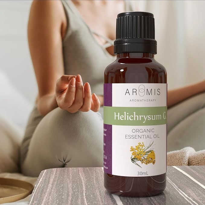 ArOmis Organic Helichrysum Gymnocephalum Essential Oil - Helichrysum G. - Unique Curcumene and Eugenol-Rich Aroma - 100% Pure & Undiluted - 30ml (1 fl oz)