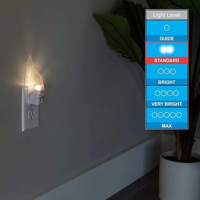 Lights by Night Plug in Night Light with Manual On Off Switch, Traditional Nightlight Plug into Wall, Warm White, Bedroom, Bathroom, Nursery, Hallway, Kitchen, UL Safety Listed, 11140