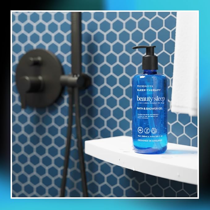 Pecksniff's Sleep Therapy Duo Gift Set – Beauty Sleep Bath & Shower Gel 300 ml & Pillow Spray 100 ml – Relaxing Aromatherapy for Restful Nights