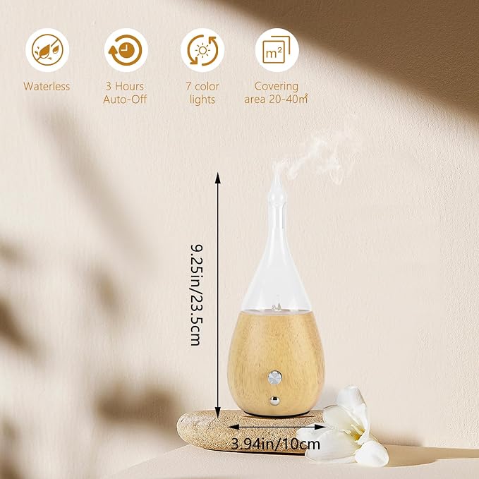Replacement Glass Bottle for Essential Oil Nebulizer Diffuser – Aromatherapy Glass Reservoir for Diffuser