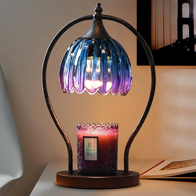 GOODBUY Timer Candle Warmer Lamp: Dimmable Candle Warmer Wax Melts Warmers for Jar Candles with 2 Bulbs, Birthday Gifts for Men Women, House Warming Gifts New Home Decor for Bedroom Living Room