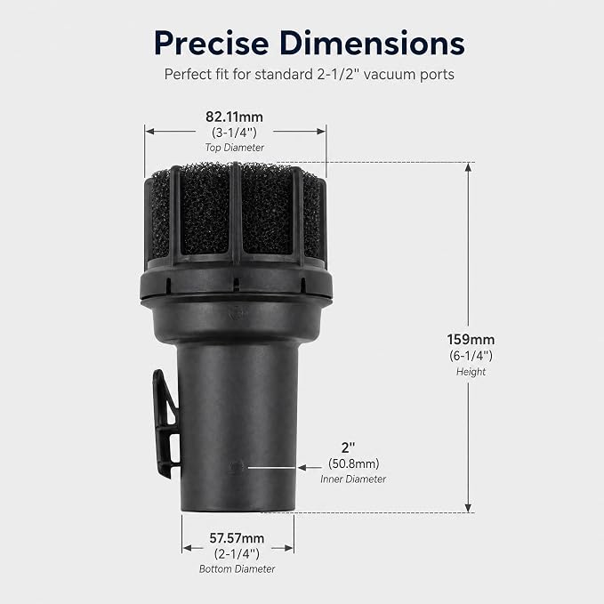 2-1/4-inch Muffler Diffuser Wet/Dry Vac Attachment CMXZVBE38660 Compatible with Craftsman Shop Vacuums Diffuser Shop Vac Accessories CMXEVBE17595 Industrial-Grade Shop Vacuum Accessory