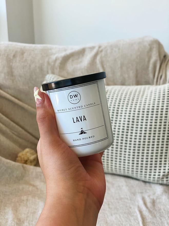 DW Home Lava Scented Candle for Home, 9 oz, Medium Single Wick Candle Jar, Up to 33H Burn Time, Luxury Scented Candle for Relaxation, Gifting, Home Décor