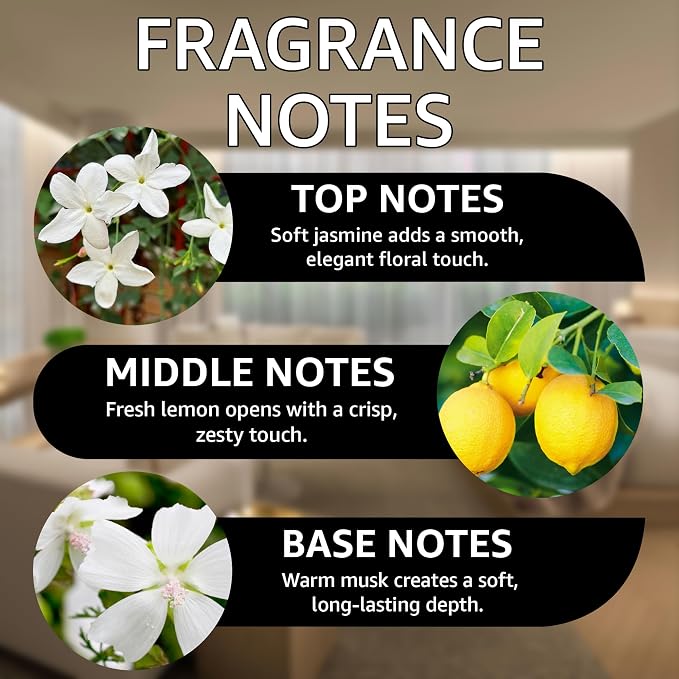 Golden Sunset Fragrance Oil | Jasmine, Lemon & Musk Notes | Long Lasting Scent Reed Diffuser Oil for Home, Office, Hotel, Spa, Car & Linen Spray | Pet Friendly IFRA Compliant, 16 oz