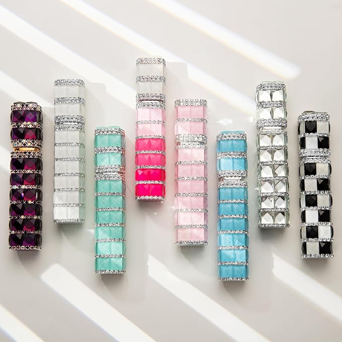 Travel Perfume Atomizer Refillable Bottle, 12ml Rhinestone Mini Perfume Bottles Empty Refillable Travel Atomizer Sprayer with Funnel (Purple)