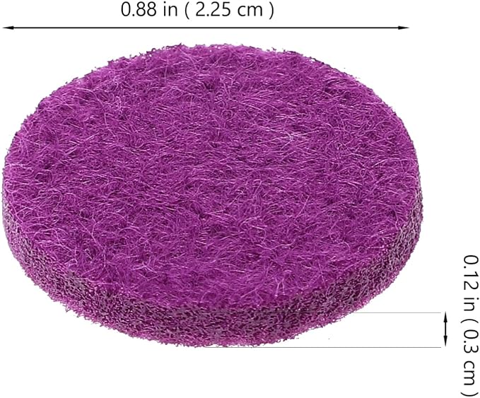 GLEAVI Mini Diffuser Refill Pads Replacement Necklace Purple 100pcs Cotton Absorbing Pads Circle Replacement Pads for Diffuser Necklace Vent Clip