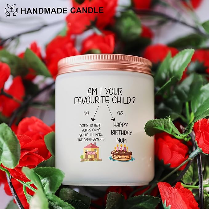 Funny Birthday Gifts for Mom - Mom Gag Birthday Gifts from Son or Daughter, Best Birthday Presents Ideas for Mom, Happy Birthday Decorations, Lavender Candle