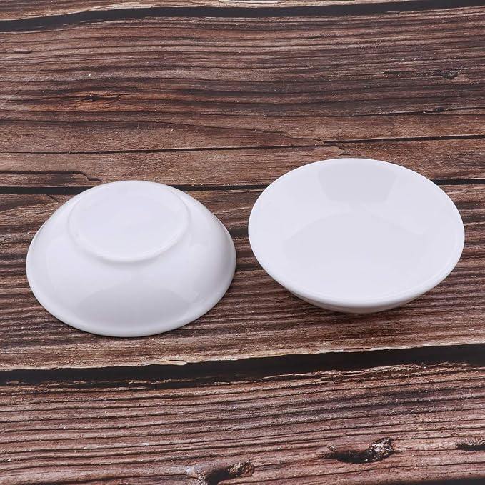 2 Pcs 3.8 Inch Round Replacement Ceramic Dish for Electric Burner Warmer,Lamp Wax Tart Oil Warmer Round
