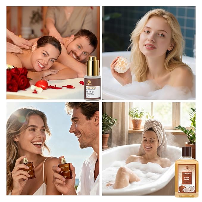Gifts for Women & Men, 32 Pcs Coconut Vanilla Spa Gift Basket Set for Women & Men, Hydrating Face Skin Care Gift Set, Bath & Body Gift Basket Kit, Home Spa, Birthday, Christmas, Anniversary, Wife, Dad